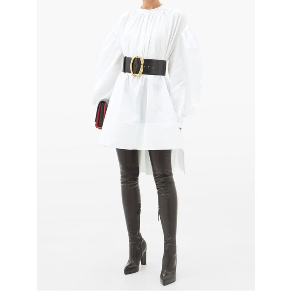 SOLD Alexander McQueen Black Leather Thigh Boots - Picture 3 of 9